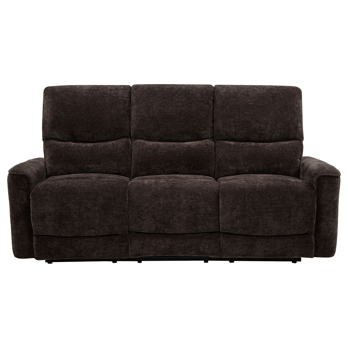 Navarro Reclining Sofa, Loveseat & Glider Recliner - Channel-Tufted Dark Brown Chenille Living Room Sets – view 14