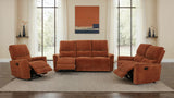 Navarro Reclining Sofa, Loveseat & Glider Recliner - 3pcs- Reclining Sofa + Reclining Loveseat + Glider Recliner