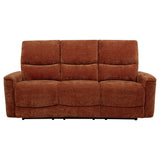 Navarro Reclining Sofa, Loveseat & Glider Recliner - Burnt Orange Chenille with Channel-Tufted Backs – view 13