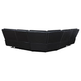 Hewitt 3-Piece Dual Power Reclining Sectional - Black Top Grain Leather with Power Headrests & Wireless Charging – view 6