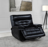 Hewitt Dual Power Recliner - Black Top Grain Leather with Power Headrest & USB-A/USB-C Charging – view 3
