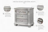 Valentina Silver Wood Nightstand — product view 3