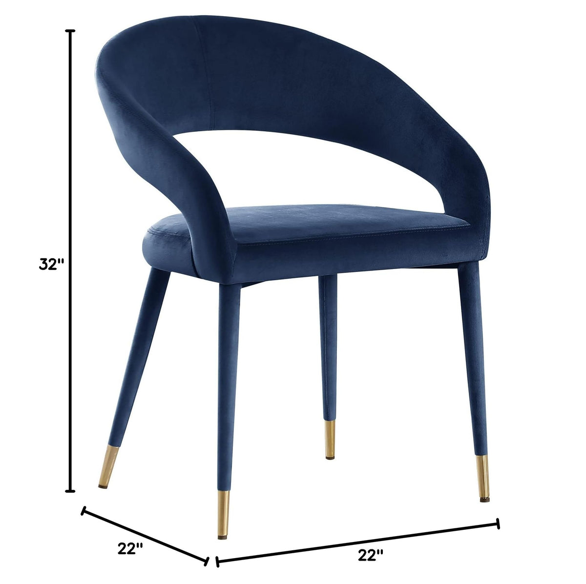 Joel Contemporary Dining Chair - side view