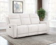 Kennett Power Reclining Sofa, Loveseat & Recliner - Ivory Chenille with USB-A & USB-C Charging – view 1