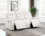 Kennett Power Reclining Sofa, Loveseat & Recliner - Ivory Chenille with USB-A & USB-C Charging – view 10