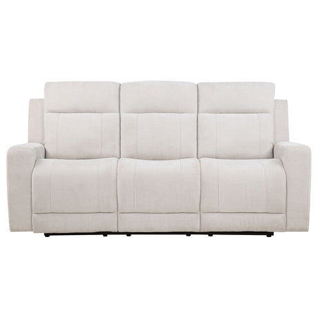 Kennett Power Reclining Sofa, Loveseat & Recliner - Ivory Chenille with USB-A & USB-C Charging – view 12