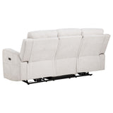 Kennett Power Reclining Sofa, Loveseat & Recliner - Ivory Chenille with USB-A & USB-C Charging – view 13