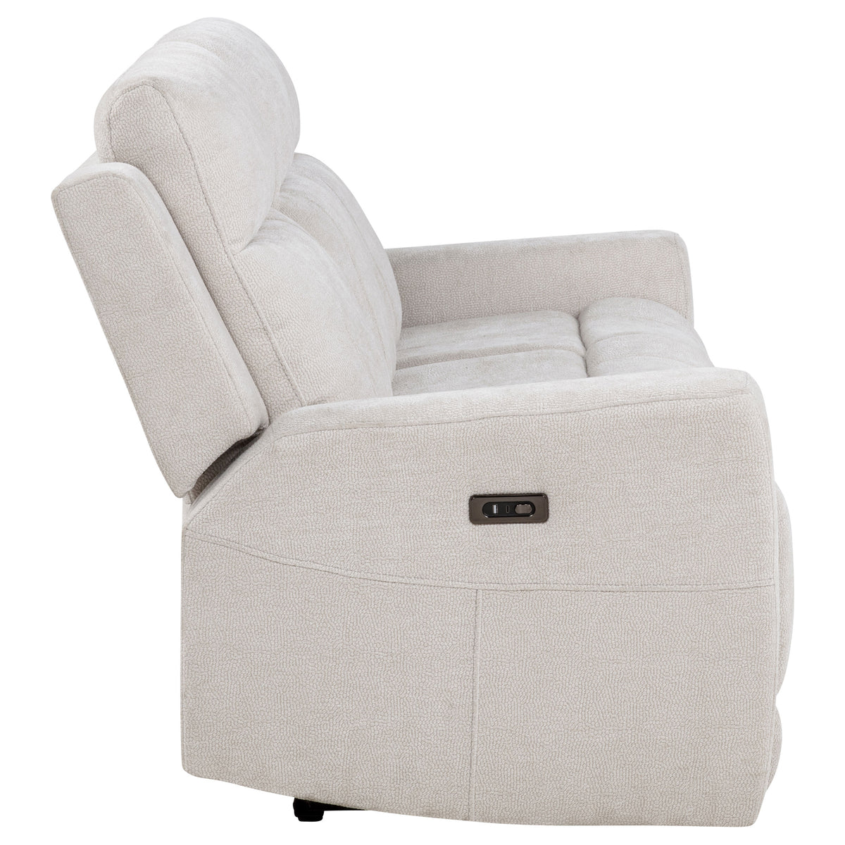 Kennett Power Reclining Sofa, Loveseat & Recliner - Ivory Chenille with USB-A & USB-C Charging – view 14