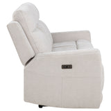 Kennett Power Reclining Sofa, Loveseat & Recliner - Ivory Chenille with USB-A & USB-C Charging – view 14