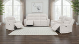 Kennett Power Reclining Sofa, Loveseat & Recliner - Ivory Chenille with USB-A & USB-C Charging – view 19