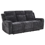 Kennett Power Reclining Sofa, Loveseat & Recliner - Dark Grey Chenille with USB Charging, Living Room Sets – view 8