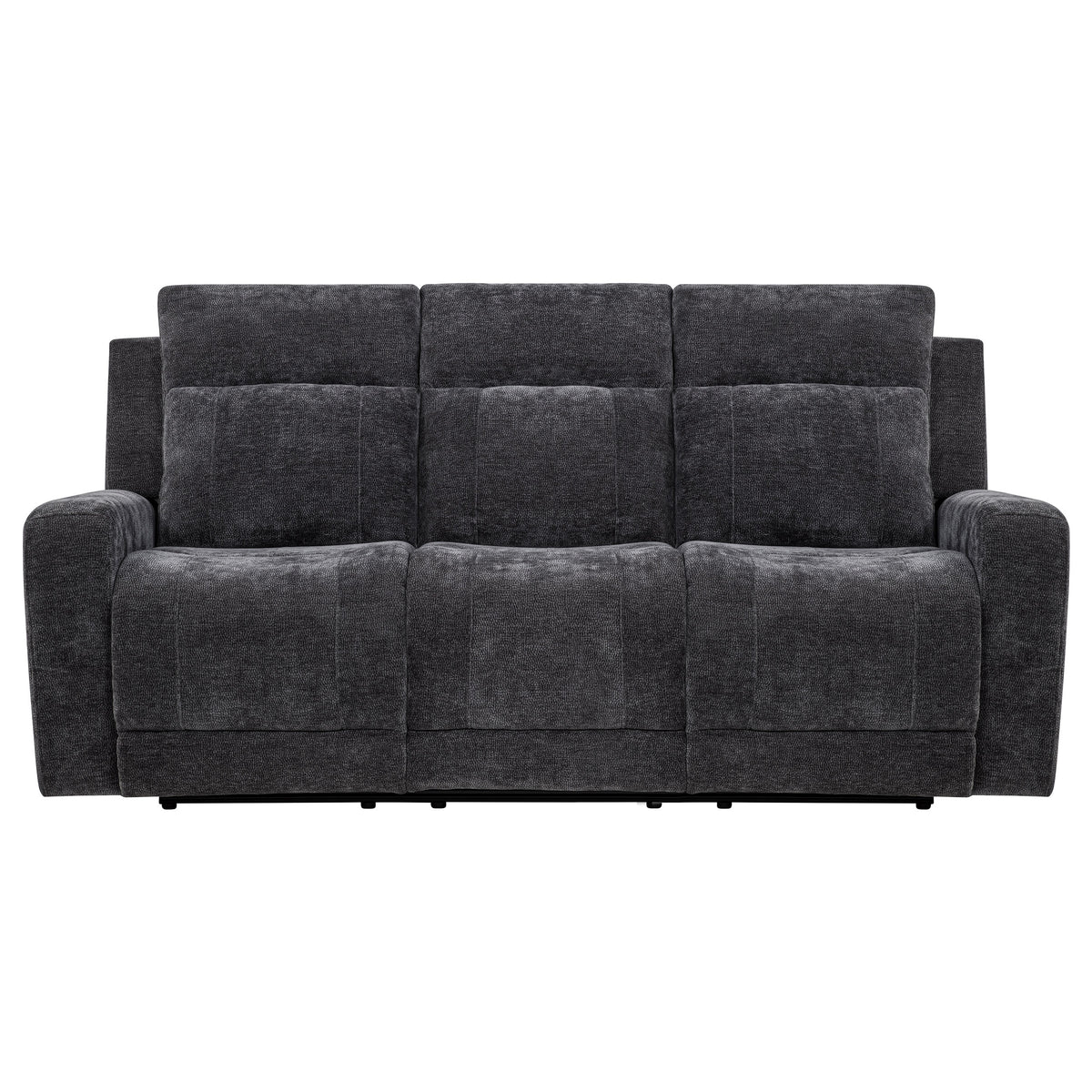 Kennett Power Reclining Sofa, Loveseat & Recliner - Dark Grey Chenille with USB Charging, Living Room Sets – view 9