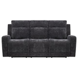 Kennett Power Reclining Sofa, Loveseat & Recliner - Dark Grey Chenille with USB Charging, Living Room Sets – view 9