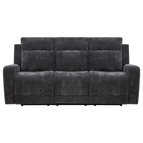 Kennett Power Reclining Sofa, Loveseat & Recliner - Dark Grey Chenille with USB Charging, Living Room Sets – view 9
