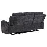 Kennett Power Reclining Sofa, Loveseat & Recliner - Dark Grey Chenille with USB Charging, Living Room Sets – view 10