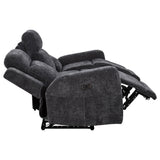 Kennett Power Reclining Sofa, Loveseat & Recliner - Dark Grey Chenille with USB Charging, Living Room Sets – view 12