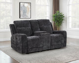 Kennett Power Reclining Sofa, Loveseat & Recliner - Dark Grey Chenille with USB Charging, Living Room Sets – view 17