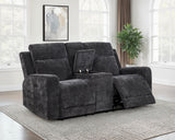 Kennett Power Reclining Sofa, Loveseat & Recliner - Dark Grey Chenille with USB Charging, Living Room Sets – view 18
