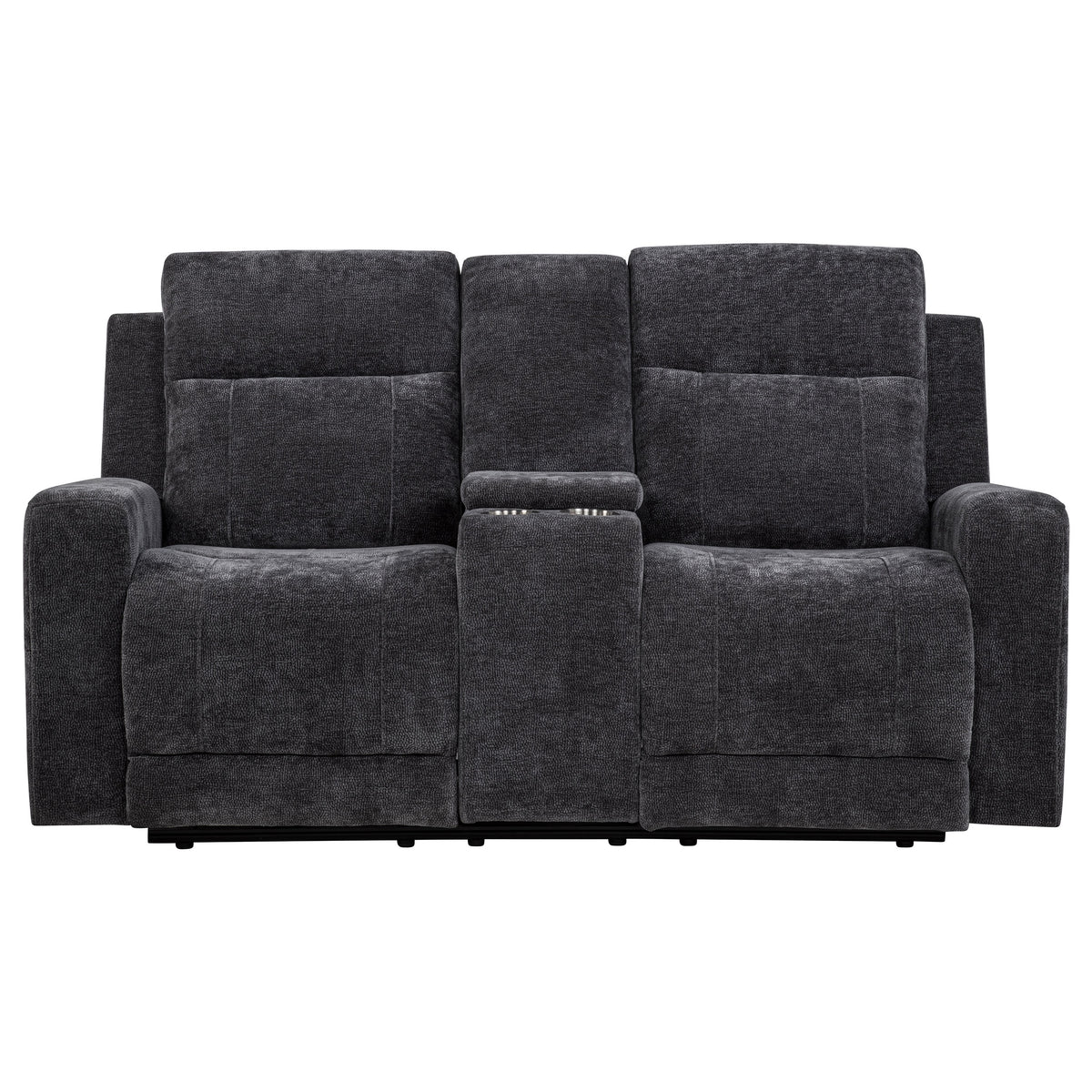 Kennett Power Reclining Sofa, Loveseat & Recliner - Dark Grey Chenille with USB Charging, Living Room Sets – view 20