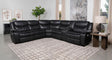 Sycamore Power Reclining Sectional & Power Recliner - Dark Grey Breathable Leatherette with Channel Tufting – view 1