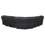 Sycamore Power Reclining Sectional & Power Recliner - Dark Grey Breathable Leatherette with Channel Tufting – view 8