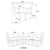 Sycamore Power Reclining Sectional & Power Recliner - Dark Grey Breathable Leatherette with Channel Tufting – view 14