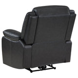 Sycamore Power Reclining Sectional & Power Recliner - Dark Grey Breathable Leatherette with Channel Tufting – view 18