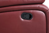 Camila Reclining Sofa, Loveseat & Glider Recliner - Red Leatherette Motion Living Room Sets – view 14