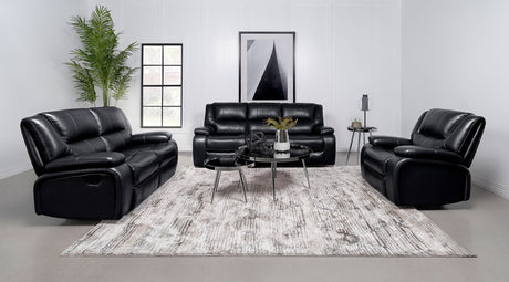Camila Reclining Sofa, Loveseat & Glider Recliner - 3pcs- Reclining Sofa + Loveseat + Glider Recliner