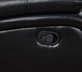 Camila Reclining Sofa, Loveseat & Glider Recliner - Black Faux Leather Motion Living Room Sets – view 14