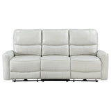 Greenfield Power Reclining Sofa, Loveseat & Recliner - Dove Grey Leatherette with USB Switch Panel – view 8