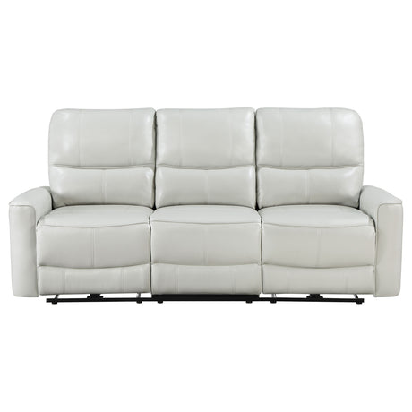 Greenfield Power Reclining Sofa, Loveseat & Recliner - Dove Grey Leatherette with USB Switch Panel – view 8