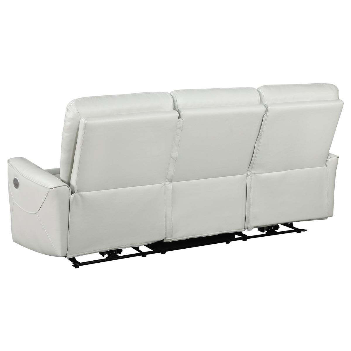 Greenfield Power Reclining Sofa, Loveseat & Recliner - Dove Grey Leatherette with USB Switch Panel – view 9