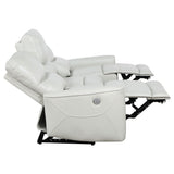 Greenfield Power Reclining Sofa, Loveseat & Recliner - Dove Grey Leatherette with USB Switch Panel – view 11