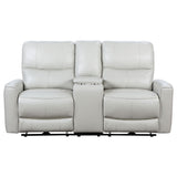 Greenfield Power Reclining Sofa, Loveseat & Recliner - Dove Grey Leatherette with USB Switch Panel – view 19