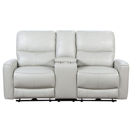 Greenfield Power Reclining Sofa, Loveseat & Recliner - Dove Grey Leatherette with USB Switch Panel – view 19