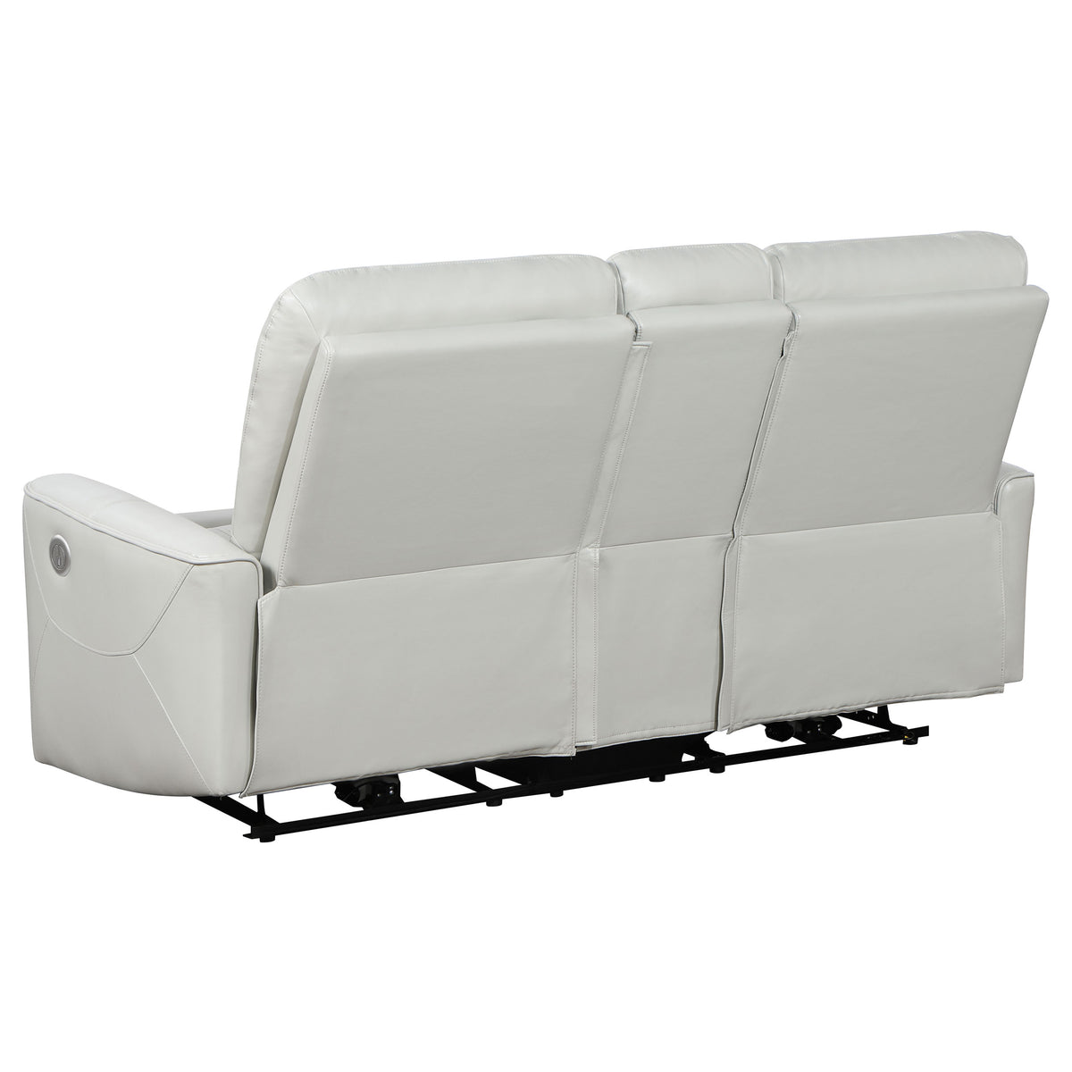 Greenfield Power Reclining Sofa, Loveseat & Recliner - Dove Grey Leatherette with USB Switch Panel – view 20