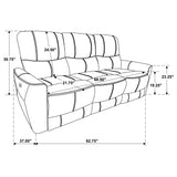 Greenfield Power Reclining Sofa, Loveseat & Recliner - Saddle Brown Leatherette with USB Charging – view 18
