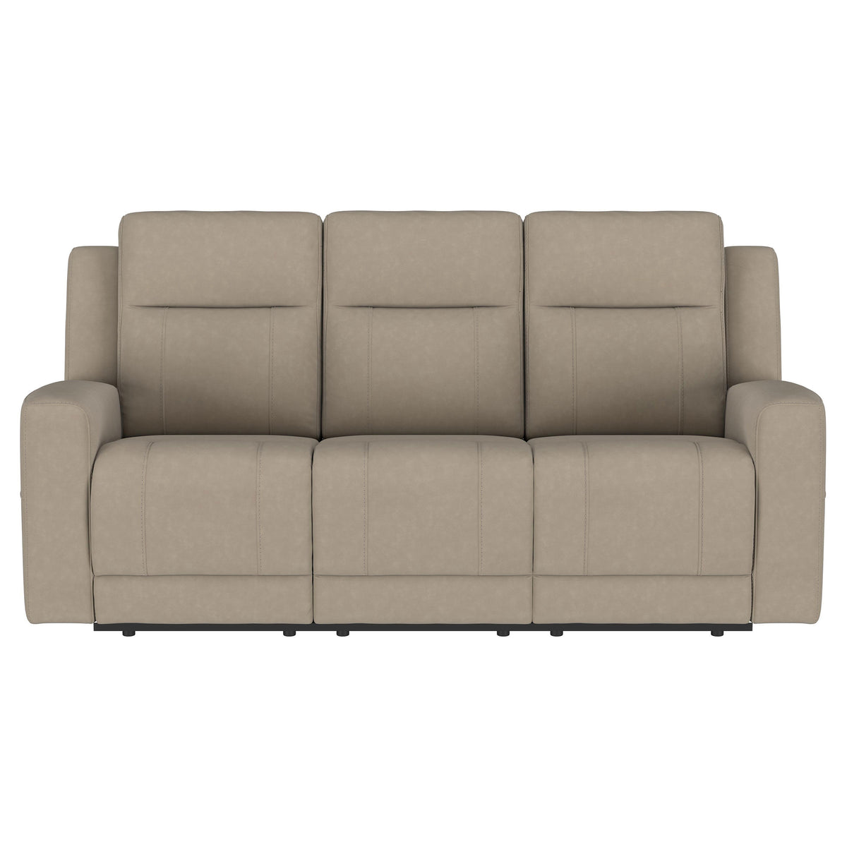 Brentwood Reclining Sofa, Loveseat & Rocker Recliner - Taupe Suede-Like Fabric with Track Arms – view 7