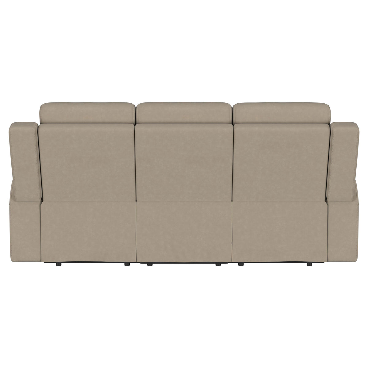 Brentwood Reclining Sofa, Loveseat & Rocker Recliner - Taupe Suede-Like Fabric with Track Arms – view 11