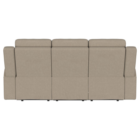 Brentwood Reclining Sofa, Loveseat & Rocker Recliner - Taupe Suede-Like Fabric with Track Arms – view 11