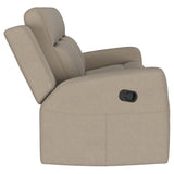 Brentwood Reclining Sofa, Loveseat & Rocker Recliner - Taupe Suede-Like Fabric with Track Arms – view 13
