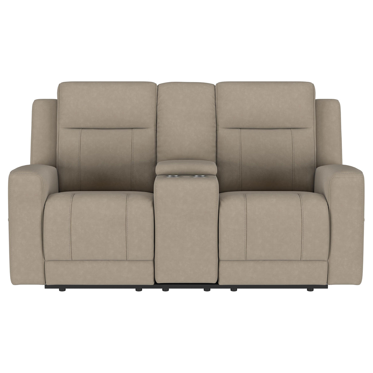 Brentwood Reclining Sofa, Loveseat & Rocker Recliner - Taupe Suede-Like Fabric with Track Arms – view 19