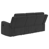 Brentwood Reclining Sofa, Loveseat & Rocker Recliner - Dark Charcoal Suede-Like Motion Living Room Sets – view 12
