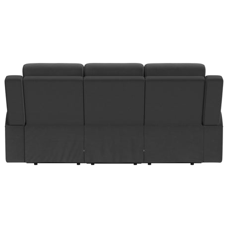 Brentwood Reclining Sofa, Loveseat & Rocker Recliner - Dark Charcoal Suede-Like Motion Living Room Sets – view 14
