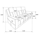 Brentwood Reclining Sofa, Loveseat & Rocker Recliner - Dark Charcoal Suede-Like Motion Living Room Sets – view 18