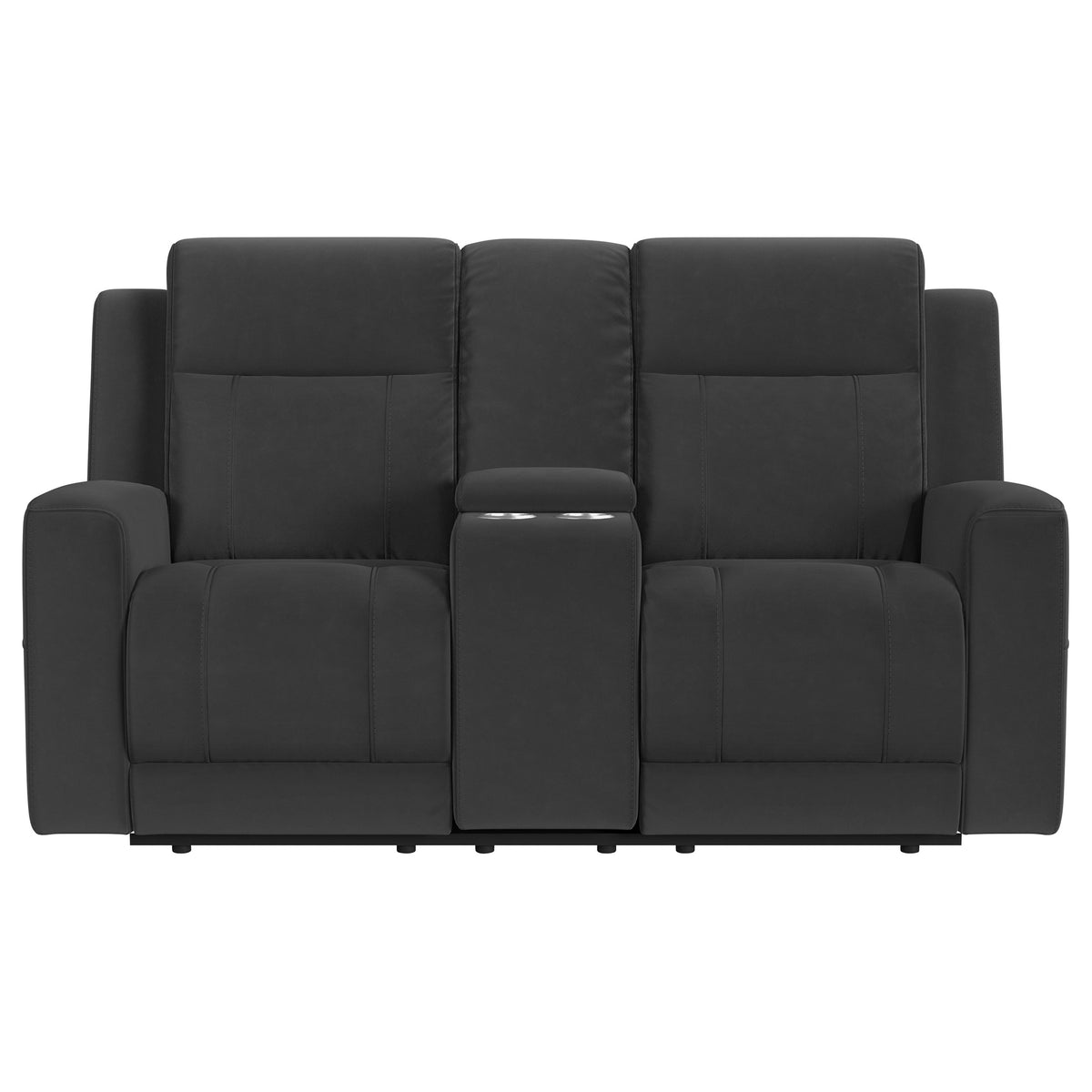 Brentwood Reclining Sofa, Loveseat & Rocker Recliner - Dark Charcoal Suede-Like Motion Living Room Sets – view 20