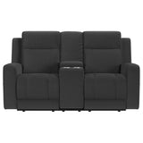 Brentwood Reclining Sofa, Loveseat & Rocker Recliner - Dark Charcoal Suede-Like Motion Living Room Sets – view 20