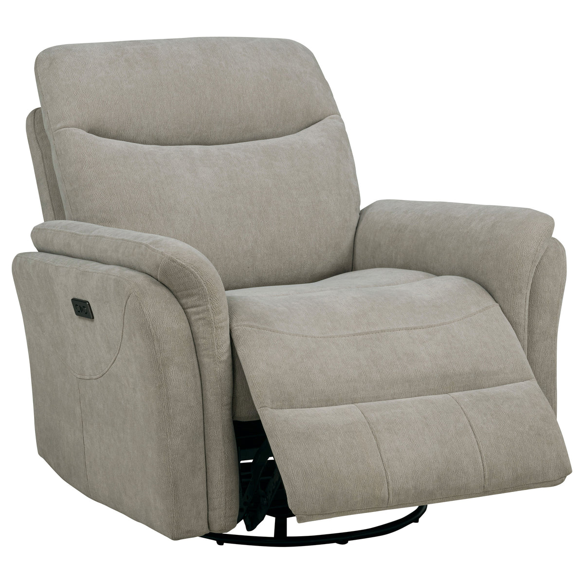 Adler Power Swivel Glider Recliner with USB-A & USB-C Charging
