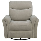 Adler Power Swivel Glider Recliner with USB-A & USB-C Charging - Ivory Fabric – view 6